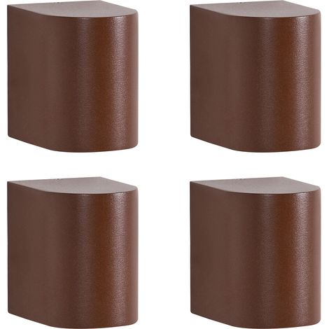 Conjunto de 4 lámparas LED para pared de exterior 8 cm de metal aluminio moderno marrón Avia (1/5)