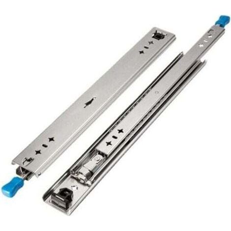 1 Paire Glissières Tiroirs 250mm(10 in) Industriel Coulisses à Billes avec Fonction de Verrouillage pour Car Étagères Charge 120kg (1/4)