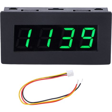 Tachymètre numérique LED 4 chiffres, testeur multifonction de vitesse de rotation RPM avec câble, rétroéclairage vert, DC 8-15V (1/5)