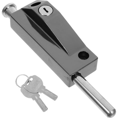Verrou à Ressort pour Porte Coulissante Noir (1/5)