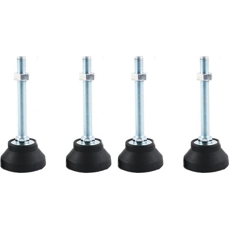 Pieds de nivellement pour Meubles, 4 pcs M8 Pieds de réglage de la Hauteur pour Tables, chaises, canapés, établis, commodes, bancs, armoires(D40M8L80)