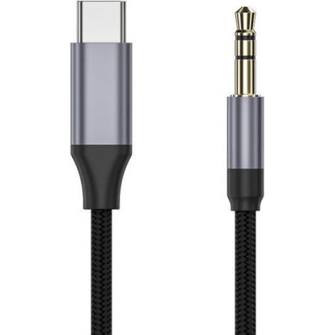 Cable Audio Usb-C Vers Jack 3 5 Mm - Aluminium - Pour Smartphone - 100 Cm - 1 Piece (1/5)
