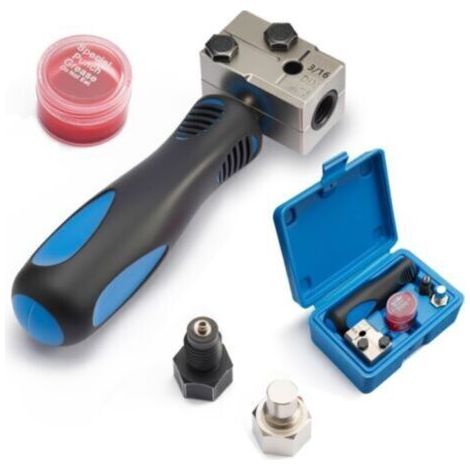 Appareil Tuyau Frein Cuivre de Frein pour Sertissages DIN, 4,75 mm, Kit Universel d'appareils à sertir Les Conduites de Frein, pour Climatisations, Conduites de Véhicules, Tubes Carrés