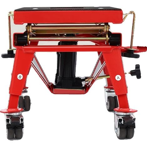 Table de levage hydraulique pour moto, capacité de charge 160kg, taille de la plateforme 38x28,7cm, hauteur minimale 30,5cm, hauteur maximale 80cm, poids net 17kg (1/5)