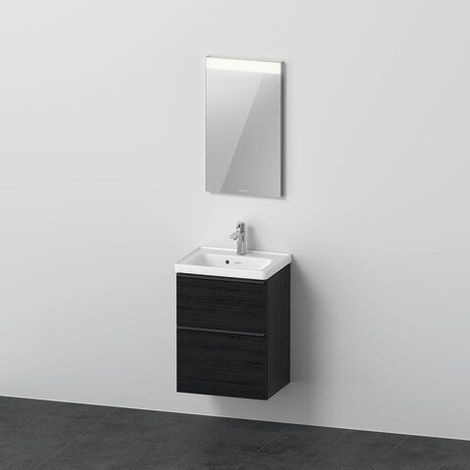 DURAVIT DE0143016160000 Ensemble de meubles D-Neo : lavabo sur colonne, lavabo, miroir