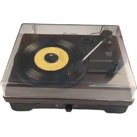 Platine vinyle Bluetooth T03L multifonctionnelle vintage, lecteur audio pour disques vinyles en bois, prise UE B (1/5)