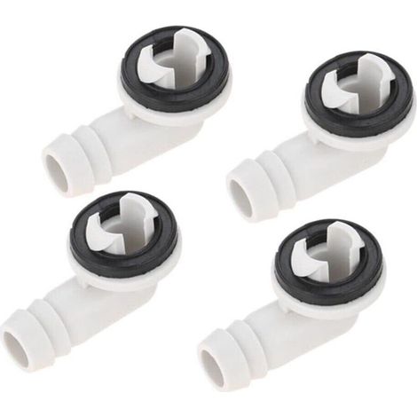 4 Pcs Plastic Air Conditioner Drain Hose Connector Kit with Rubber Ring