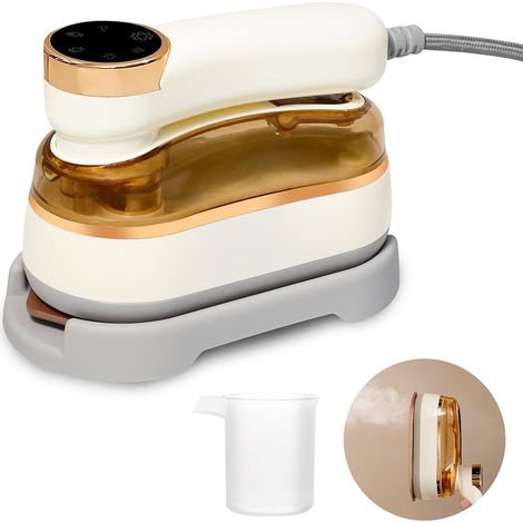 Mini Fer à Repasser Voyage, 1200W Fer à Repasser Vapeur, Défroisseur a Vapeur Portable, Rotative à 180 ° Pliable, 20s de Chauffage Rapide, Defroisseur Vetement pour La Maison & Les Voyages