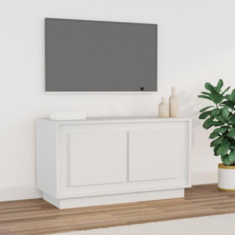 vidaXL Mobile Porta TV Bianco 80x35x45 cm in Legno Multistrato (1/5)