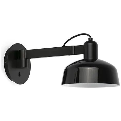 Faro Tatawin Arm Applique murale dôme, noir brillant, 1x E27 (1/4)