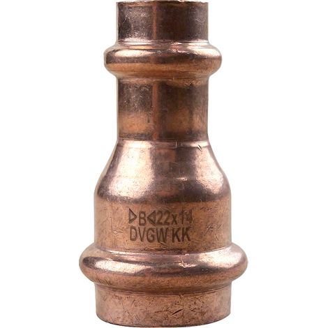 Raccord cuivre à sertir - Réduction Femelle/Femelle Ø22x14 (1/2)