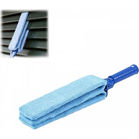 Brosse de nettoyage pour stores et fenêtres : manchon en microfibre – Outil multifonction pour stores, grilles d’aération, ventilateurs, aérations de voiture – Nettoyant multi-usages pour la maison et
