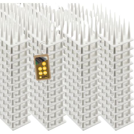 Pics Anti-Oiseaux, Matériau Plastique, Longueur de 25 Mètres, Compatible avec Diverses Surfaces, Efficace contre les Pigeons et les Goélands, Options d'Installation Faciles (1/5)
