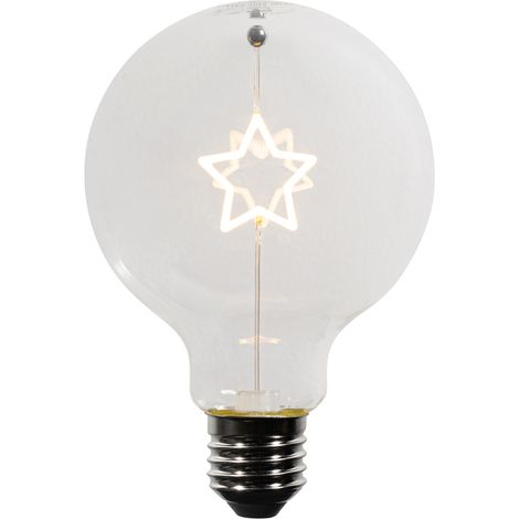QAZQA Christmas E27 LED Lamp Star Filament G95 Clear 1.8W 120 lm