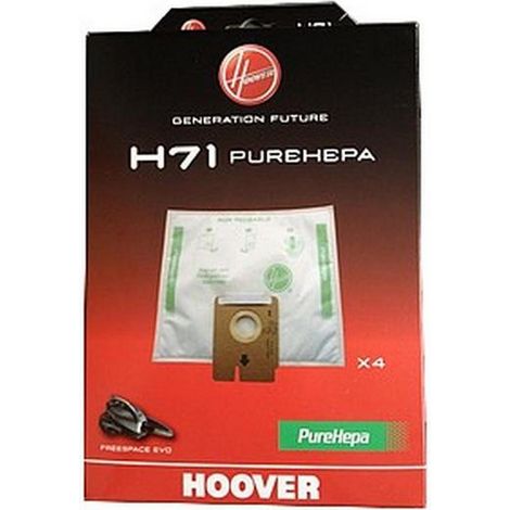 Ersatzteil - Boite de 4 sacs H71 d'origine -  - HOOVER, TORNADO, AEG, CANDY