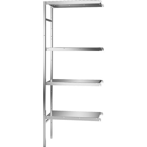 FRANKEL kaiserkraft, Rayonnage emboîtable en inox, 4 tablettes (1/3)