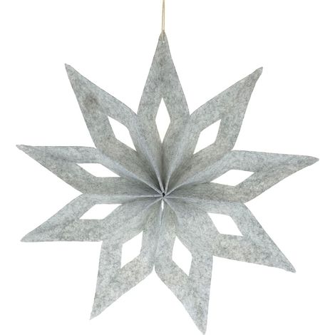 Boltze – Suspension étoile de Noël Kassio – Feutre gris clair, Ø 40 cm (1/2)