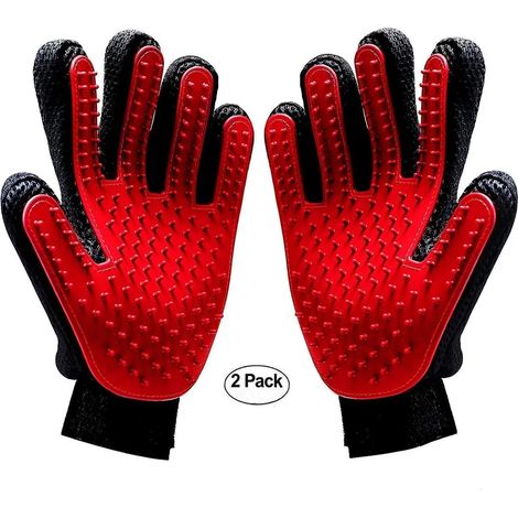 Lot de 2 gants de protection pour animaux de compagnie, gants de protection pour doigts, gants de protection pour animaux de compagnie, gommes pour chiens et chats (1/5)