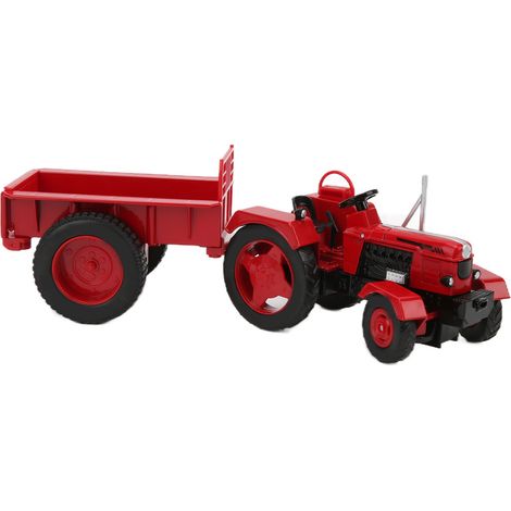 Modèle réduit de tracteur rétro en alliage à l'échelle 1/18, idéal pour la collection de jouets d'enfants et la décoration. (1/5)