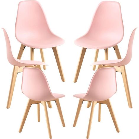 Packs Sillas Comedor - Pack 6 Sillas Kelen - Rosa (1/5)