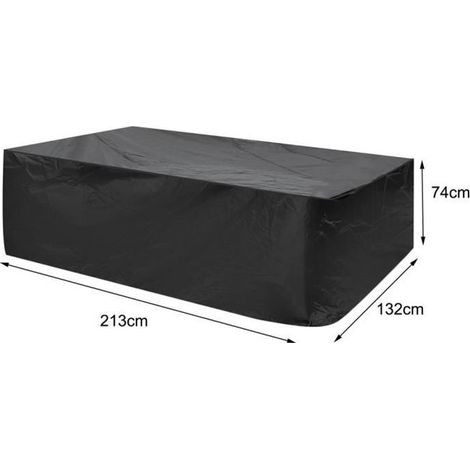 Housse de protection pour table de jardin étanche LESHP - 213x132x74cm - Tissu Oxford 420D (1/4)