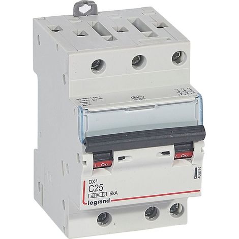 DX³ Disjoncteur 3P courbe C 25A 4,5kA/6kA 3M - LEG406894