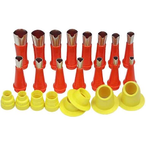 Kit de 23 pièces en acier inoxydable pour mastic silicone, applicateur à buse en V, outil de finition pour joints d'évier de cuisine - FFY (1/4)