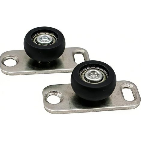 lot de 2 guide de sol pour porte de grange coulissante, inox (1/5)