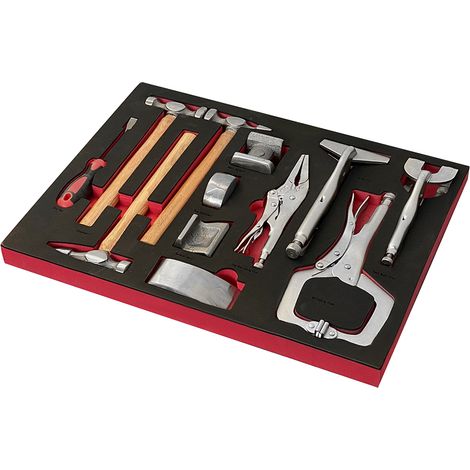 Assortimento di 12 utensili SOGI TER-12 - martelli e tassi da carrozziere - pinze grip autobloccanti - leverino (1/5)