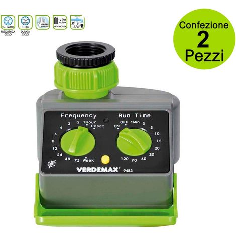 Multipack da 2 pz programmatore analogico irrigazione centralina analogica verdemax 9483