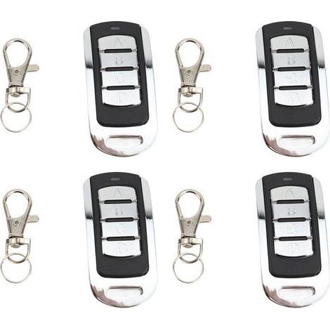Ouvre-télécommande de Porte de Garage à 4 Boutons, 250 à 913MHz, Bande Complète, Haute stabilité, pour la sécurité de la Maison (4PCS). (1/2)