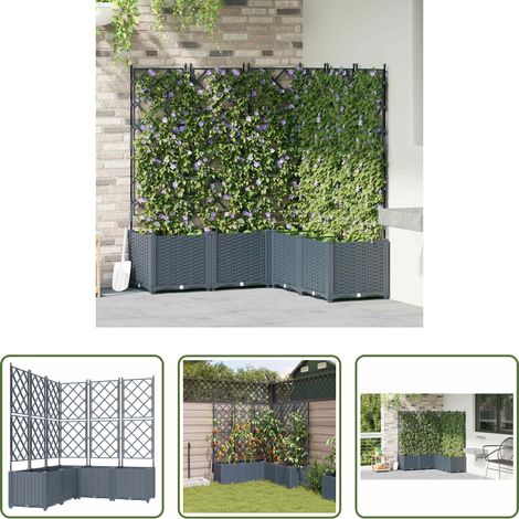Pot de jardin - Cache-pot de jardin 5 pcs Gris Clair 120 x 120 x 143 cm Acier (1/5)
