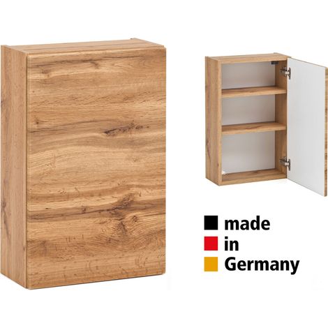 Hängeschrank Badezimmer 40 cm breit VIDAGO-03 in Wotan Eiche Nb. mit Push-to-Open Funktion, B/H/T: ca. 40/64/20 cm (1/5)
