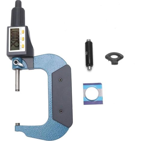 Micrometro digitale, campo di misura (0-25 mm) / (25-50 mm) / (50-75 mm) / (75-100 mm), micrometro a basso errore, risoluzione 0,001 mm, micrometro per spessore in lega di cromo (50-75 mm)