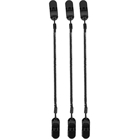 Cordon pour chapeau de pêche (lot de 3), attache pour chapeau, attache pour vêtements de pêche, cordon à ressort, cordon rétractable pour casquette (1/4)