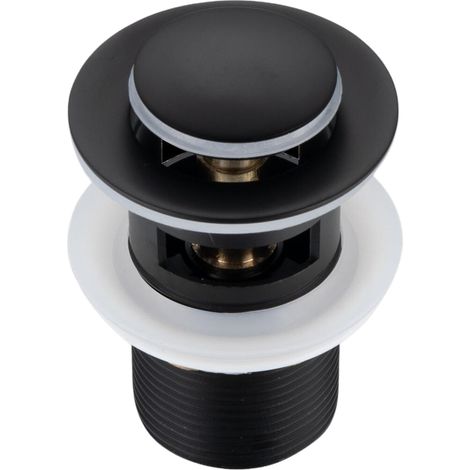 Balneo Bonde clic-clac avec trop-plein, pour lavabo, finition noir, laiton