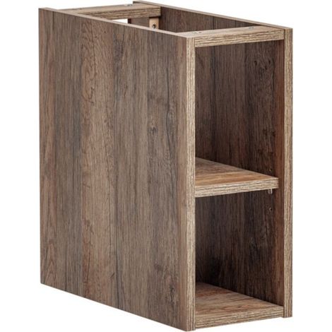 Mueble de baño VANTA en roble oscuro 20 cm – Módulo colgante con estante