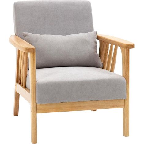 POLTRONA MODERNA CON RIVESTIMENTO VELLUTATO 68X75X78CM. GRIGIO (1/5)
