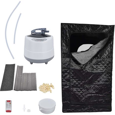 Tragbarer Dampfsauna-Generator für Zuhause (1000 W, 2,0 l), 1-9 Geschwindigkeitsstufen, Timer (0-99 Min.), EU-Stecker, AC 220-240 V (1/5)