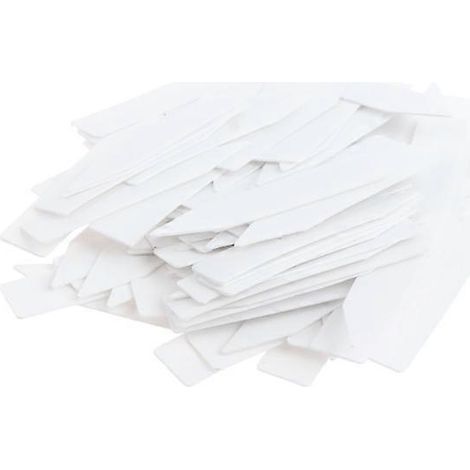 100 étiquettes blanches en plastique pour plantes d'intérieur (bonsaï), 5 x 1 cm (1/5)