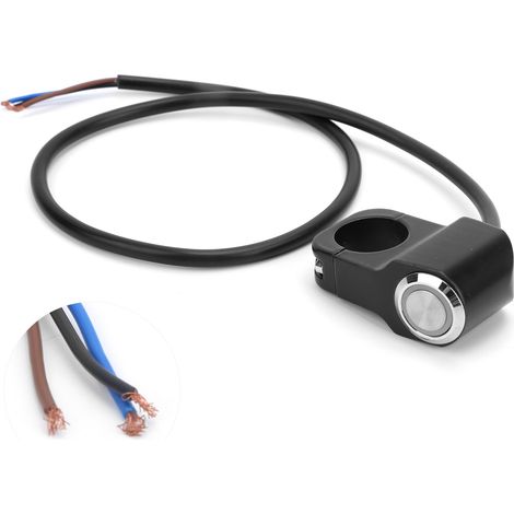 Lenkerschalter mit beleuchtetem Druckknopf, universeller Reset-Sperre für Motorräder, 22-mm-Lenker, rote Kontrollleuchte (1/5)