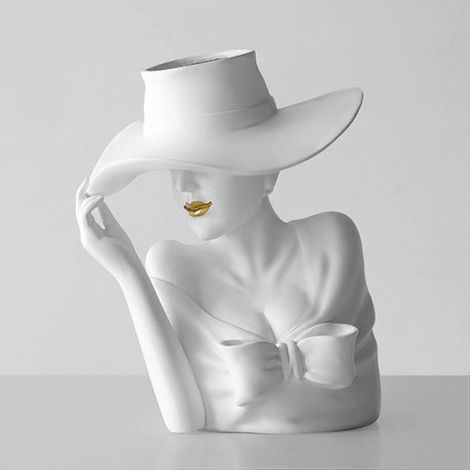 Statue, sculpture, vase à fleurs séchées, vase décoratif, pot de fleurs, décoration intérieure, centres de table, bouquets, tube relié (1/3)