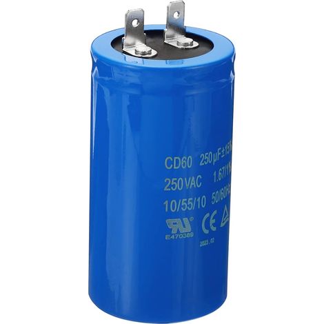 Condensateur Moteur CD60, 250Uf/Mfd 250VAC 15% Tolérance 50/60Hz Moteur Démarrage Condensateur pour Air Compresseur Moteur Démarrage Execution (1/5)
