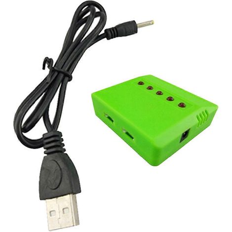 Chargeur de batterie USB 5 en 1 compatible avec les drones quadricoptères radiocommandés Hubsan X4 H107 Syma X5C X5SC (1/5)