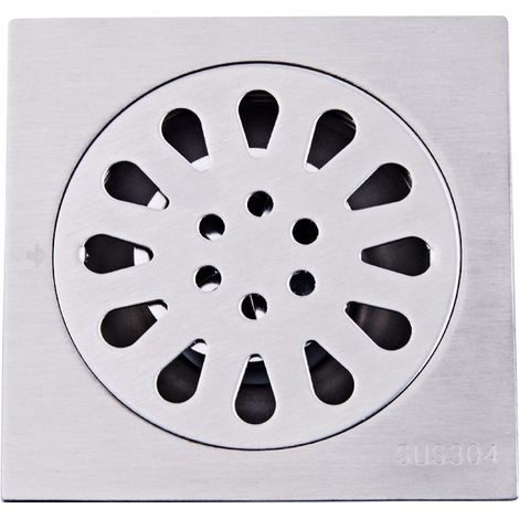 Siphon de sol rond, en acier inoxydable 304, adapté aux zones humides et à l'évacuation des eaux usées domestiques.-AquaForge (1/5)