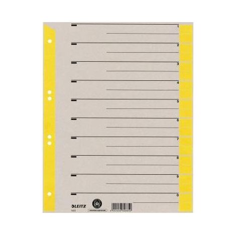 Leitz Trennblatt 16520015 DIN A4 230g Karton gelb 100 St./Pack. (1/3)
