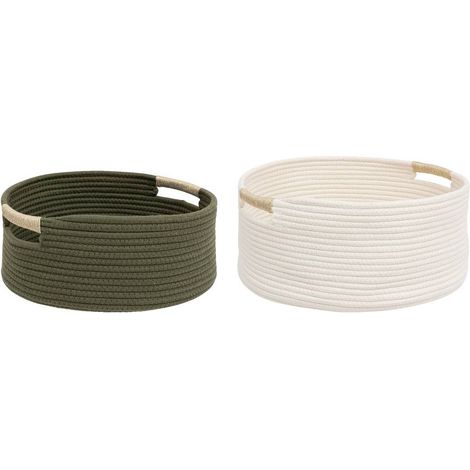 Aufbewahrungskörbe aus Baumwollgeflecht TROPICAL, 2er-Set (1/4)