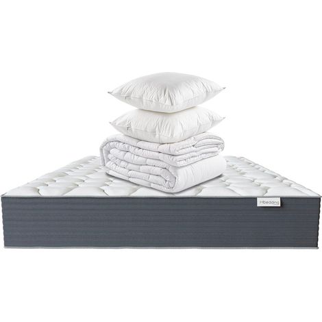 Matelas mémoire de forme 140x190 Memo HR Hbedding + couette chaude 240x220cm + 2 oreillers 60x60cm (1/5)