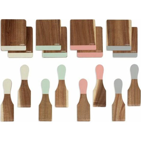 Livoo MEN427 Raclette Zubehörset aus natürlichem Holz