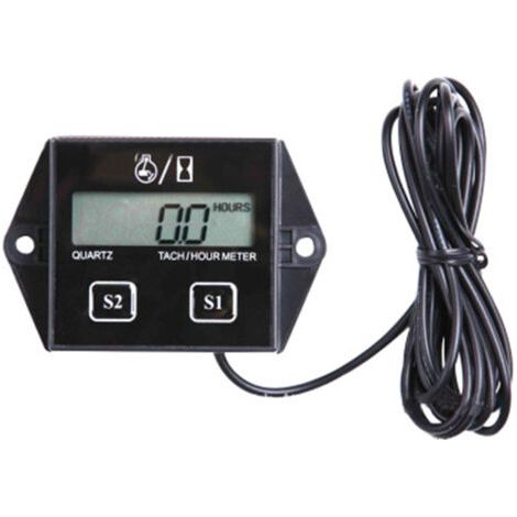 Tachymètre de compteur horaire numérique, rappel de maintenance, batterie remplaçable, arrêt automatique, utilisation pour tondeuse à gazon ZTR Générateur de tracteur Marine VTT Motoneige et équipemen